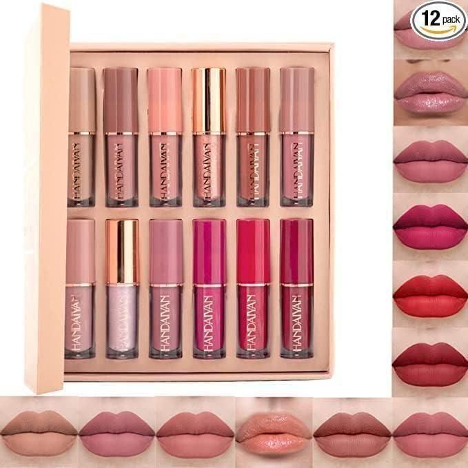 Velvet Matte Liquid Lipstick Set – 12 Stunning Shades Collection