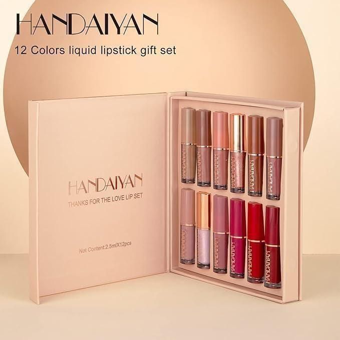 Velvet Matte Liquid Lipstick Set – 12 Stunning Shades Collection